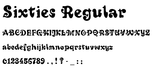Sixties Regular font